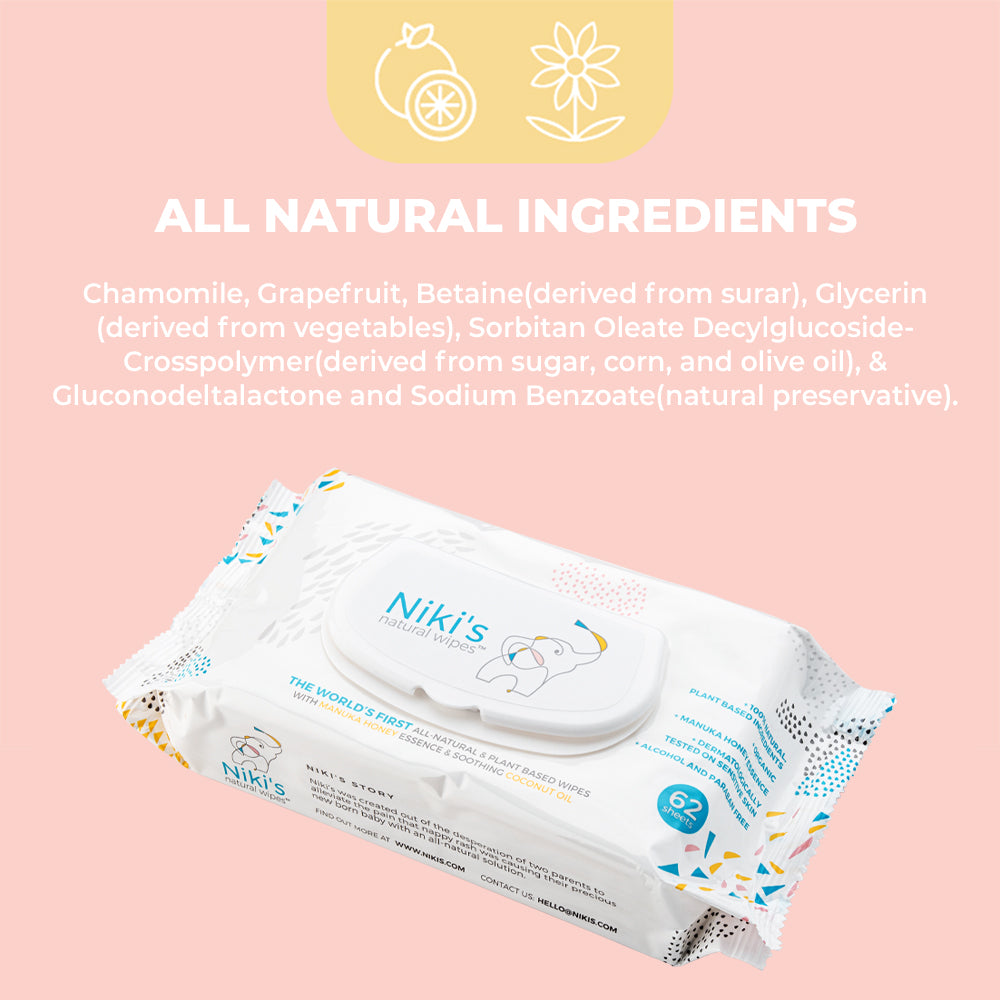 Niki's Organic Baby Wipes (4 pack) - Main Image