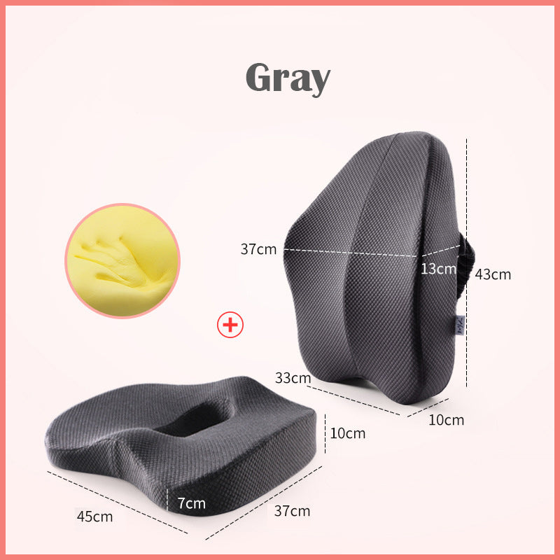 Orthopedic Seat Cushion And Back & Lumbar Support Cushions Pillow For Office  Chair Memory Foam Car Seat Cushion
