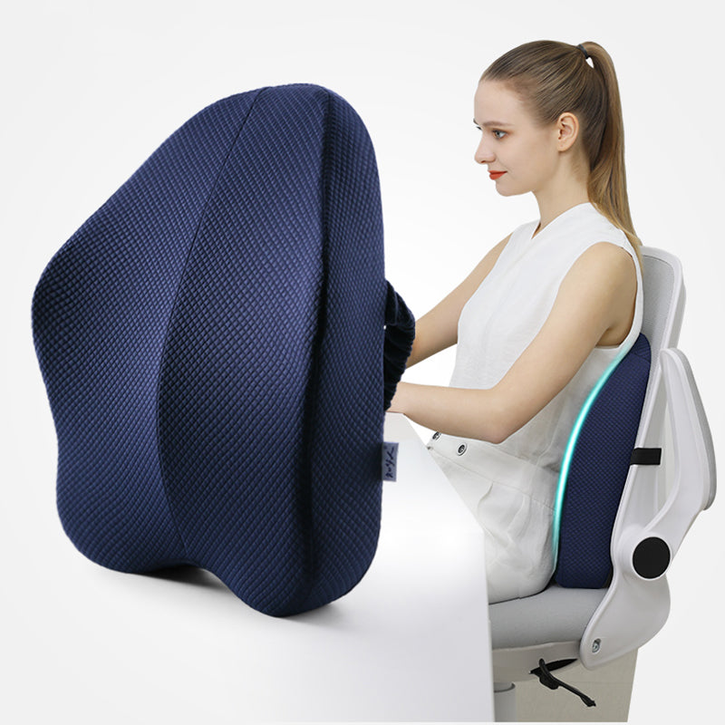 Memory Foam Seat Pain Relief Chair Cushion Lumbar Back Support Orthopedic  Office Pillow Car Seat