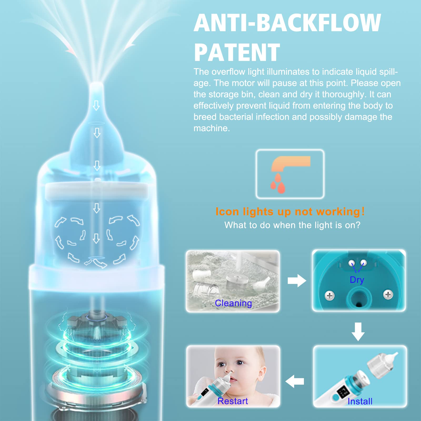 Hetaida Electric Baby Nasal Aspirator