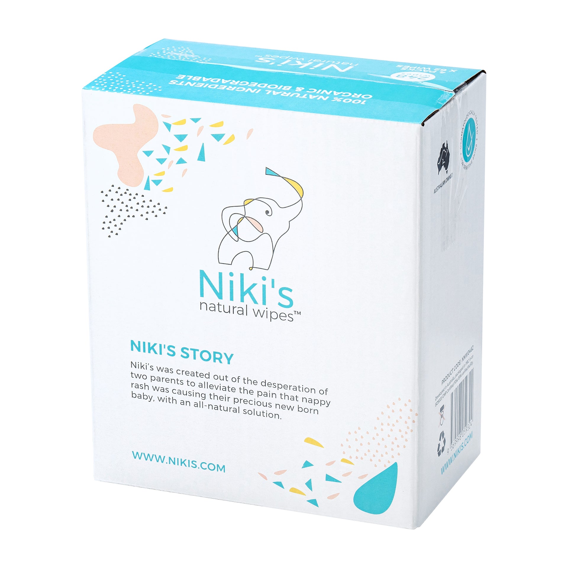 Niki's Organic Baby Wipes (4 pack) Dicey's
