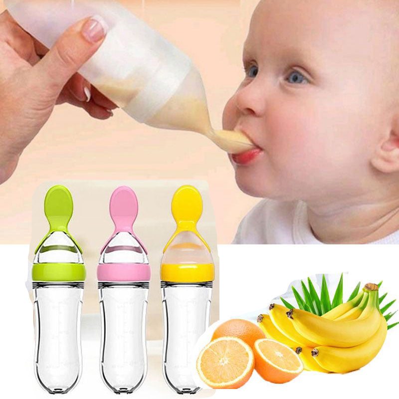 Baby Silicone Squeeze Bottle Spoon Feeder – Jiglin Baby